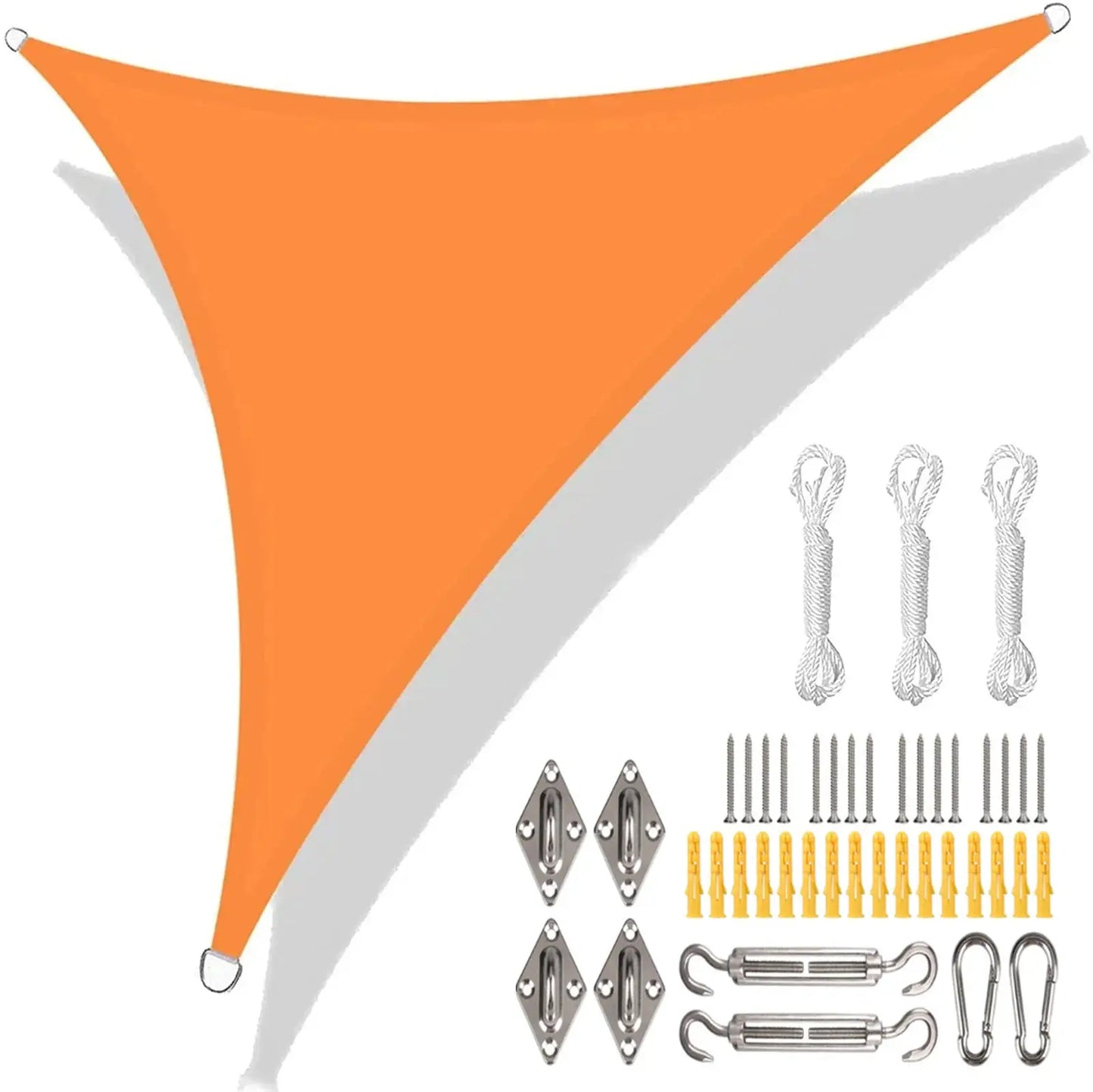 Triangle Sun Shade Sail | Waterproof HDPE | 5x5x5 Ft | Outdoor Patio Canopy