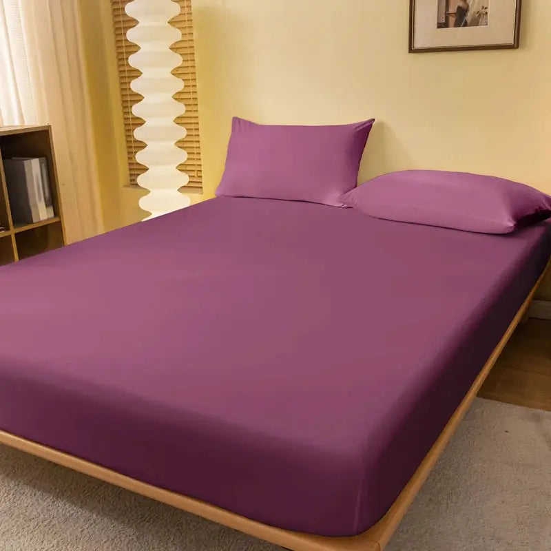 1 piece of solid color matte bed sheet, solid color bed cover for bedroom, bedding (excluding pillowcases) from PriceLows™