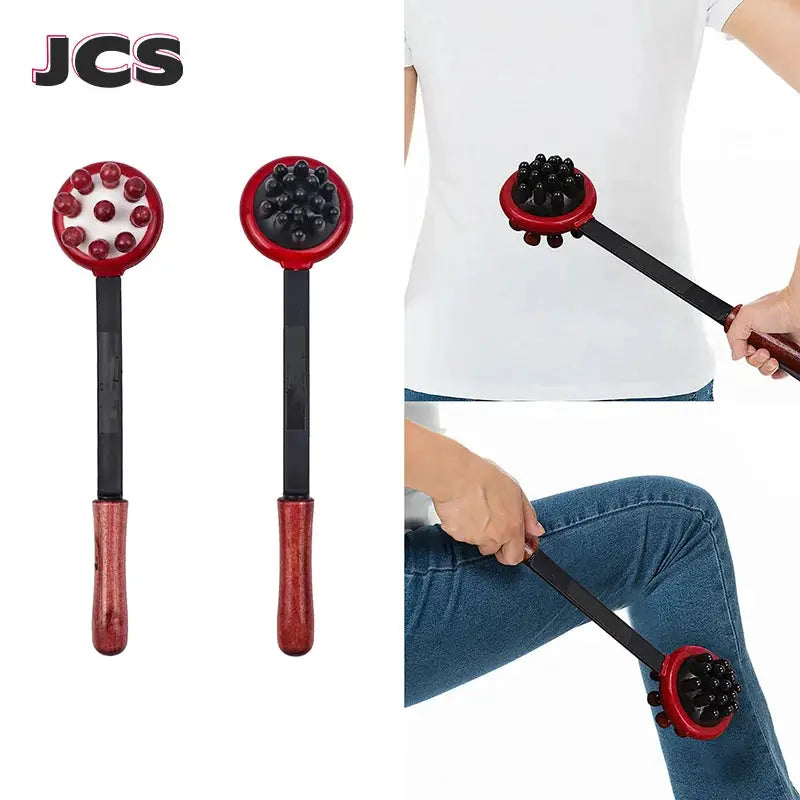 Wooden Massage Hammer | Ergonomic Design | Handheld Body Massager