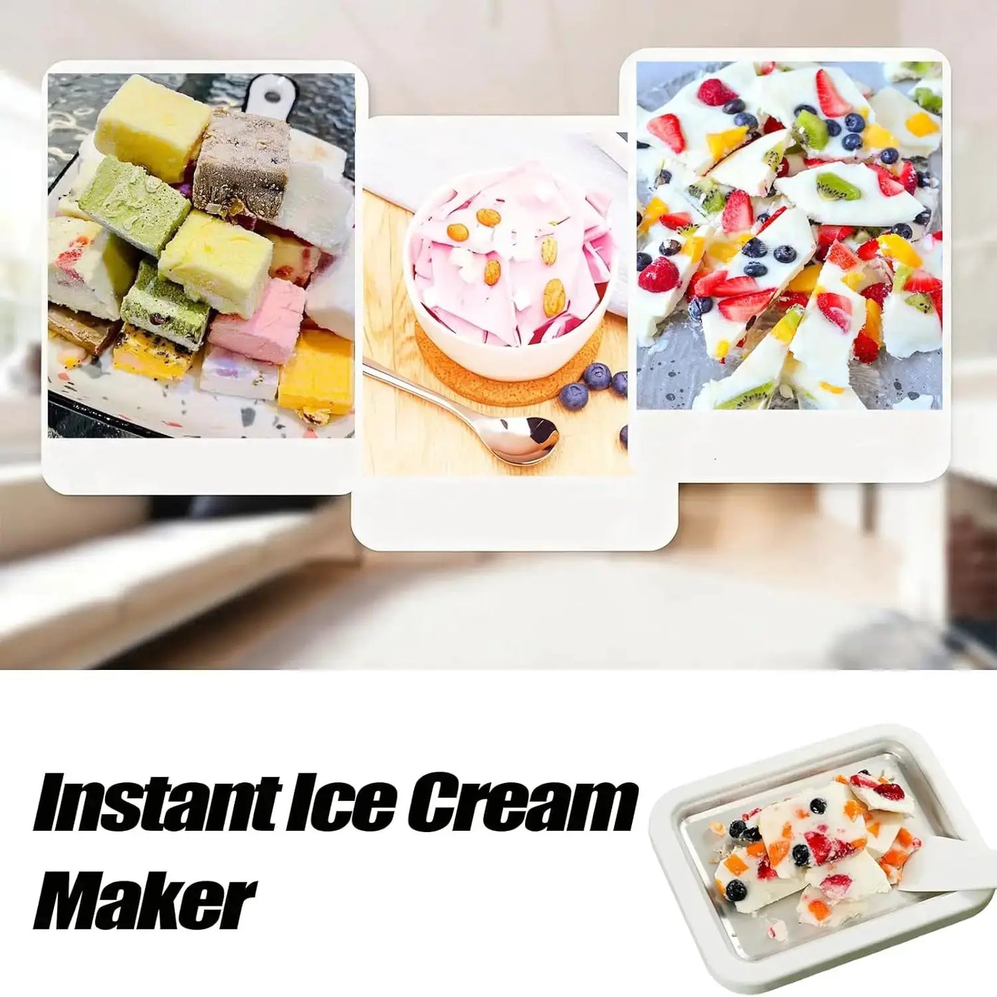 Child's Homemade Yogurt Pudding Household Rolled Ice Cream Maker Ice Tray Ice Stir Fry Machine Small Stainless Steel Stir Fried from PriceLows™
