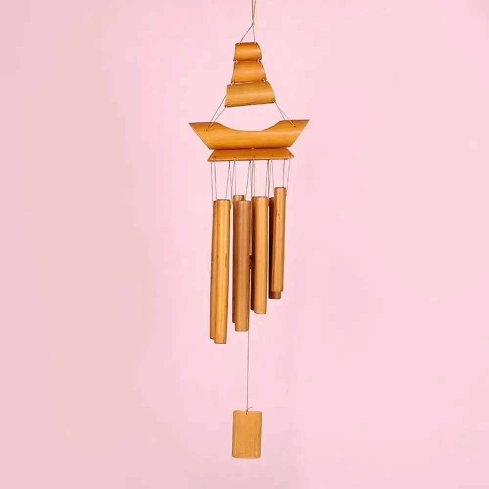 Bamboo Bamboo Wind Chimes New Handmade Pendant Bell Wind Chime Retro Crafts Gift Wall Hanging Windchimes Indoor Outdoor from PriceLows™
