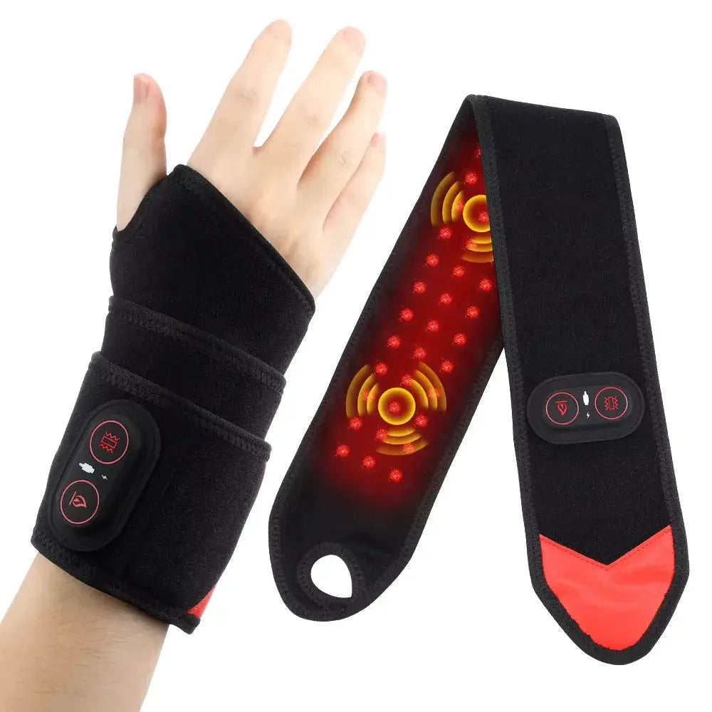 Cordless Wrist Brace | Red Light Therapy | 3 Heat Levels