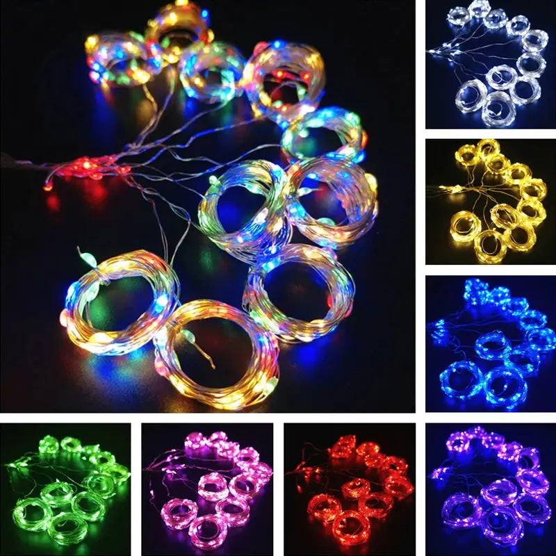 USB Plug Curtain LED String Lights 8 Modes Remote Control Holiday Wedding Fairy Garland Lights For Bedroom Living Room Decor from PriceLows™