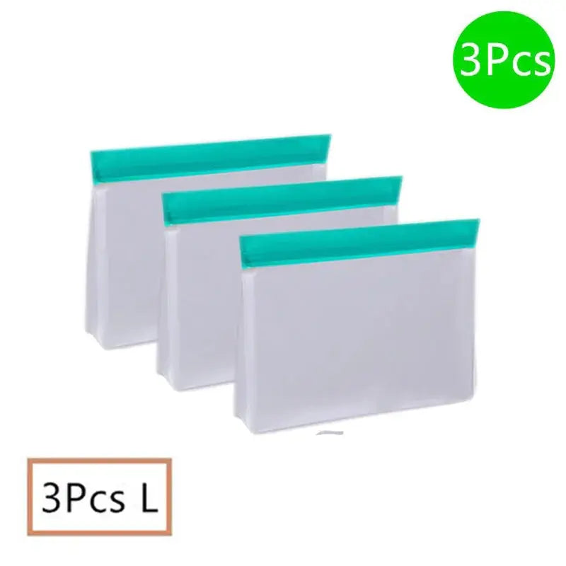 Reusable PEVA Food Bag | Freezer Safe | Leakproof | Stand Up