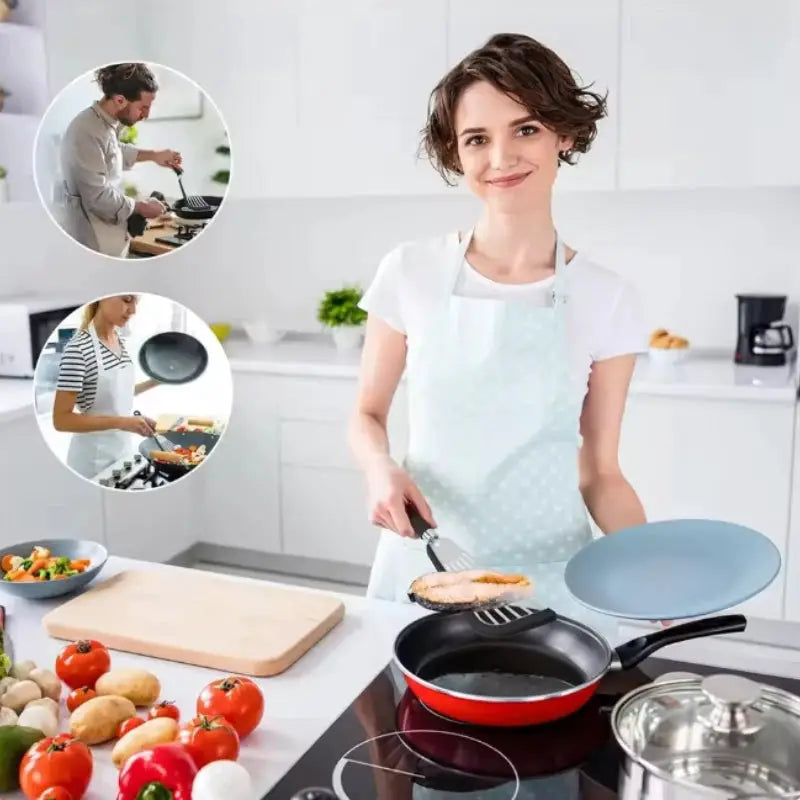 The Kitchen Anti-scalding Frying Spatula Heat-resistant Frying Fish Spatula All Stainless Steel Spatula Home Outdoor Cooking from PriceLows™