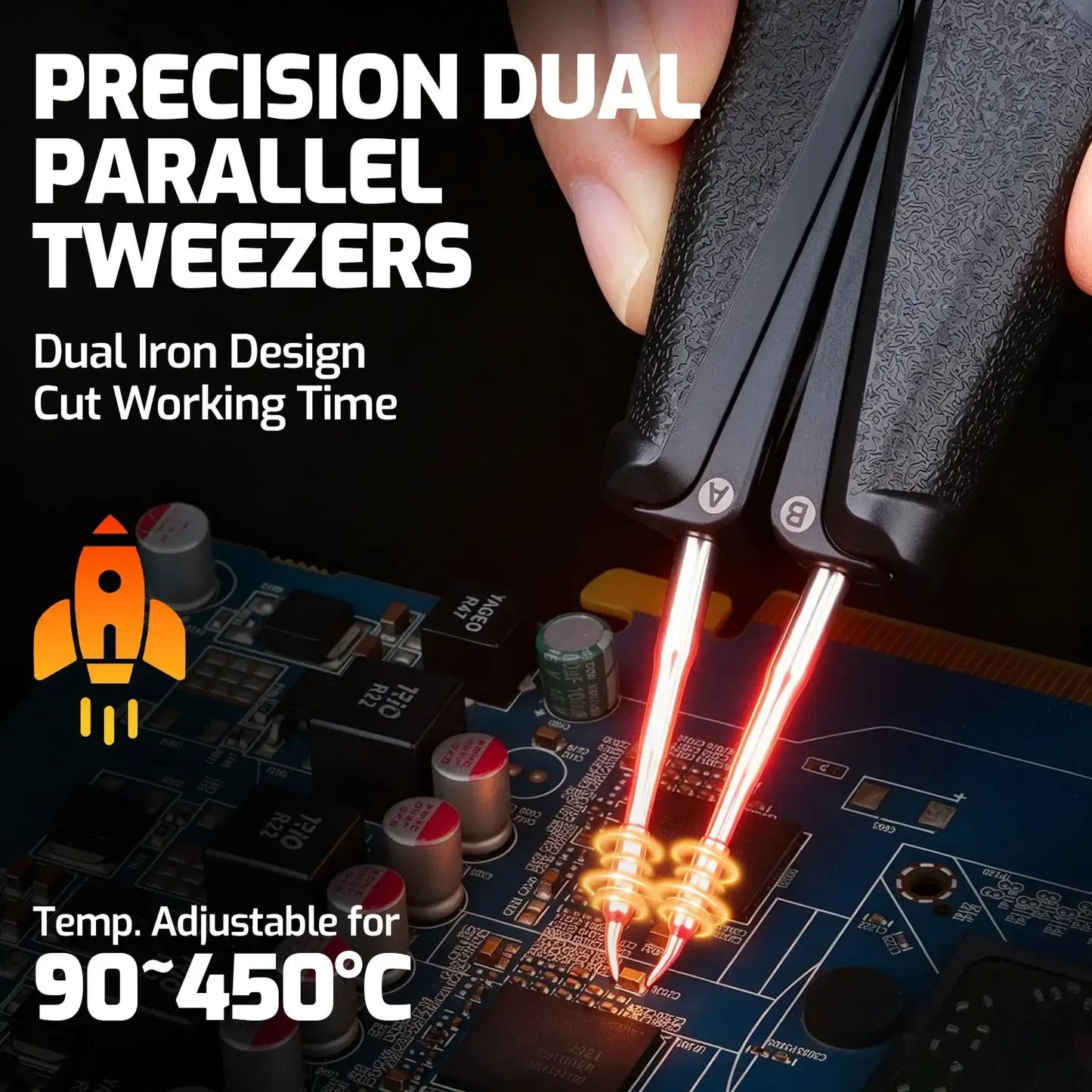 Portable Hot Tweezer Soldering Station 25W/60W Optional WEP 928D-IX Soldering Iron Kit For Precision DIY Hand Tool Support PD/QC from PriceLows™