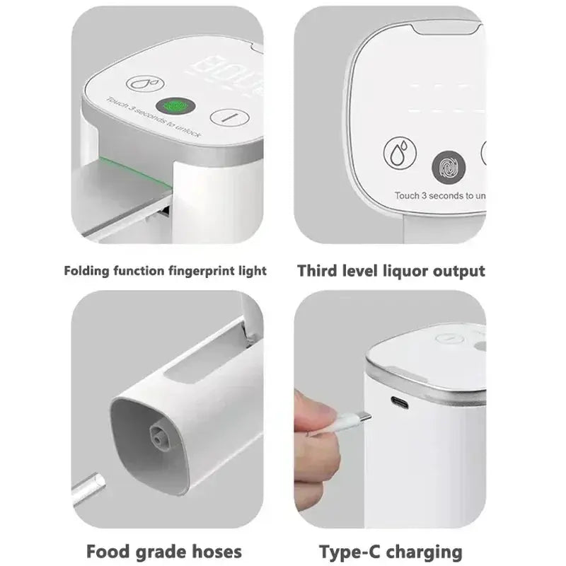 Smart Alcohol Dispenser Electric Wine Separator Quick Aerating Awakening Wine Decanter Dispenser Pump Bar Wine Pourer for Party from PriceLows™