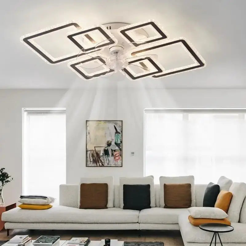 33-inch Black Ceiling Fan with Lights, Remote & App Control, Dimmable, 7 Blades, 6 Wind Speeds from PriceLows™