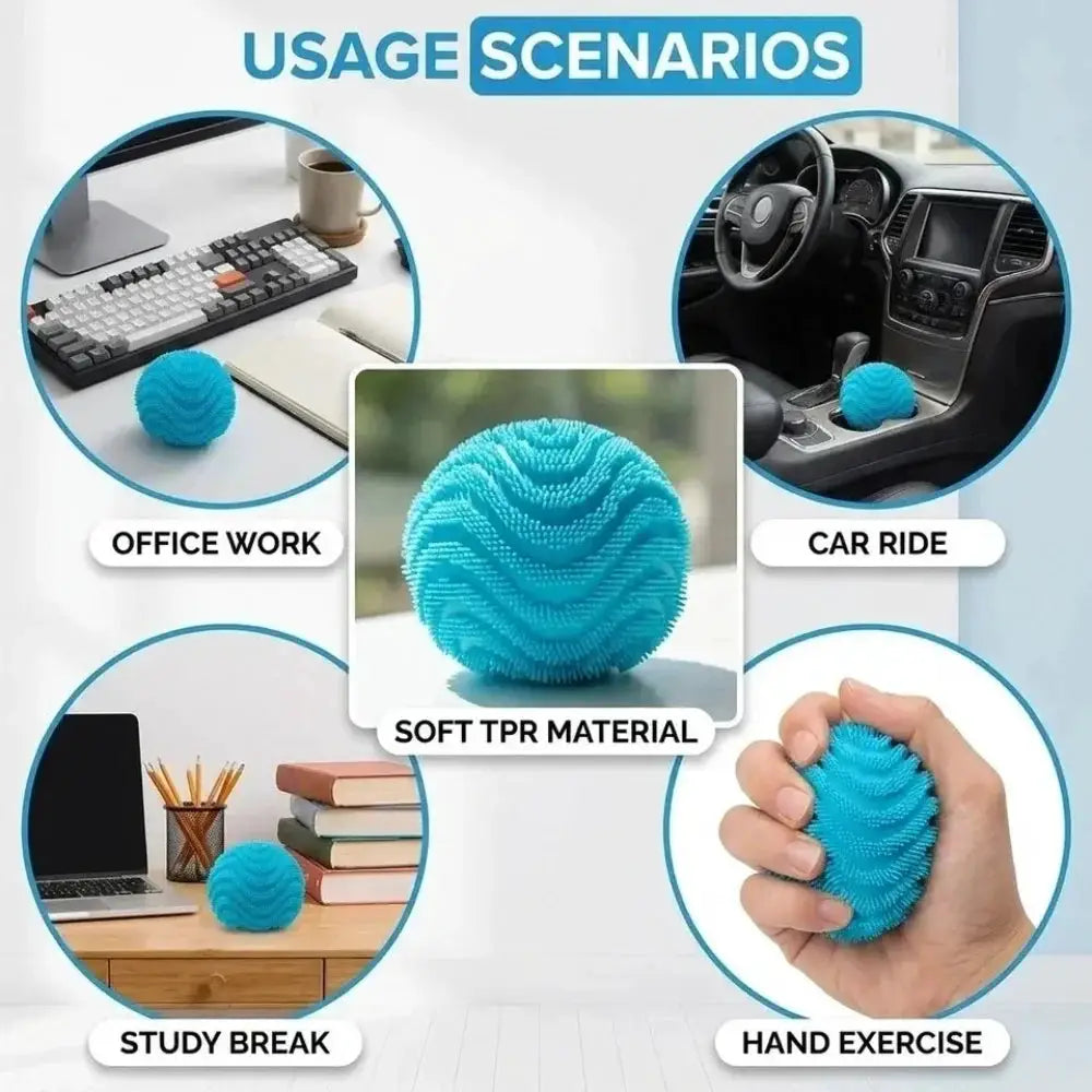 Fidget Ball | Wonder Wave Texture | Adult Squeeze Stress Relief