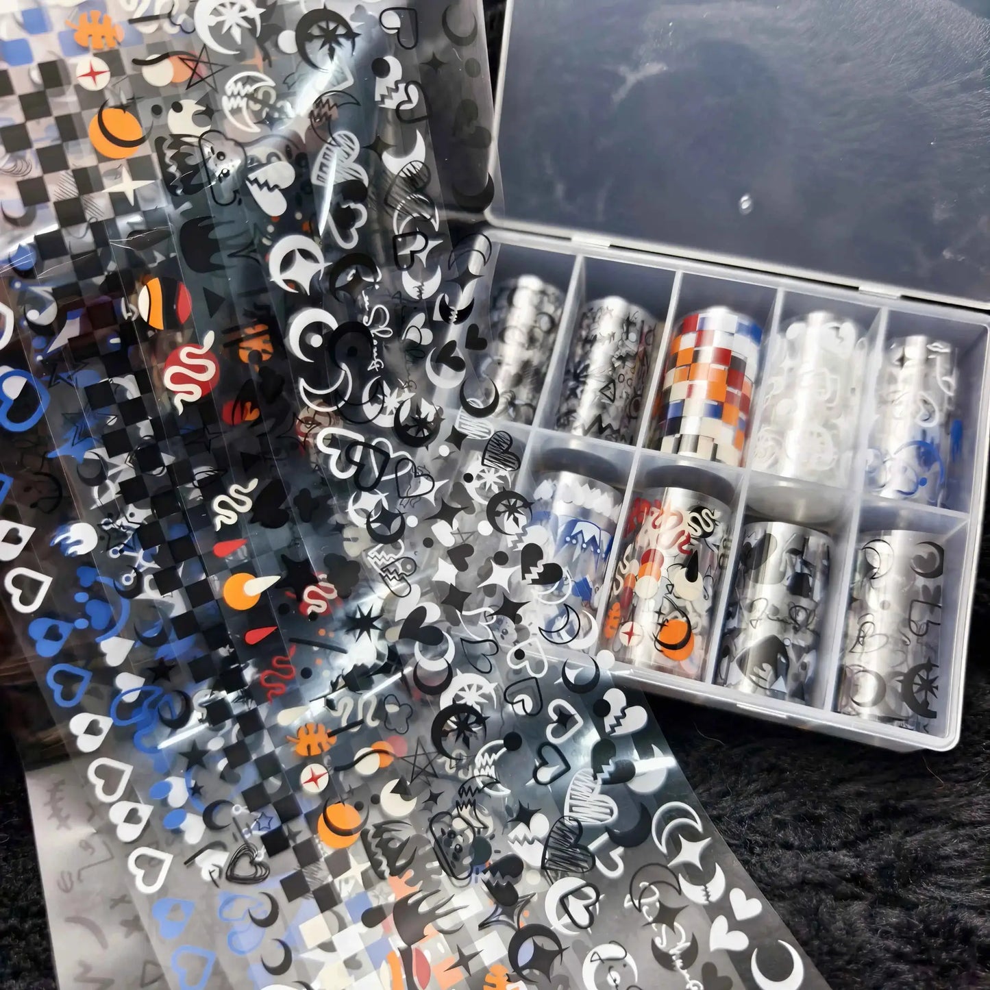 10Rolls Halloween Flower Plaid Angel Marble Bow Nail Foils Transfer Paper Nail Art Stickers Decal Nails Decoration from PriceLows™