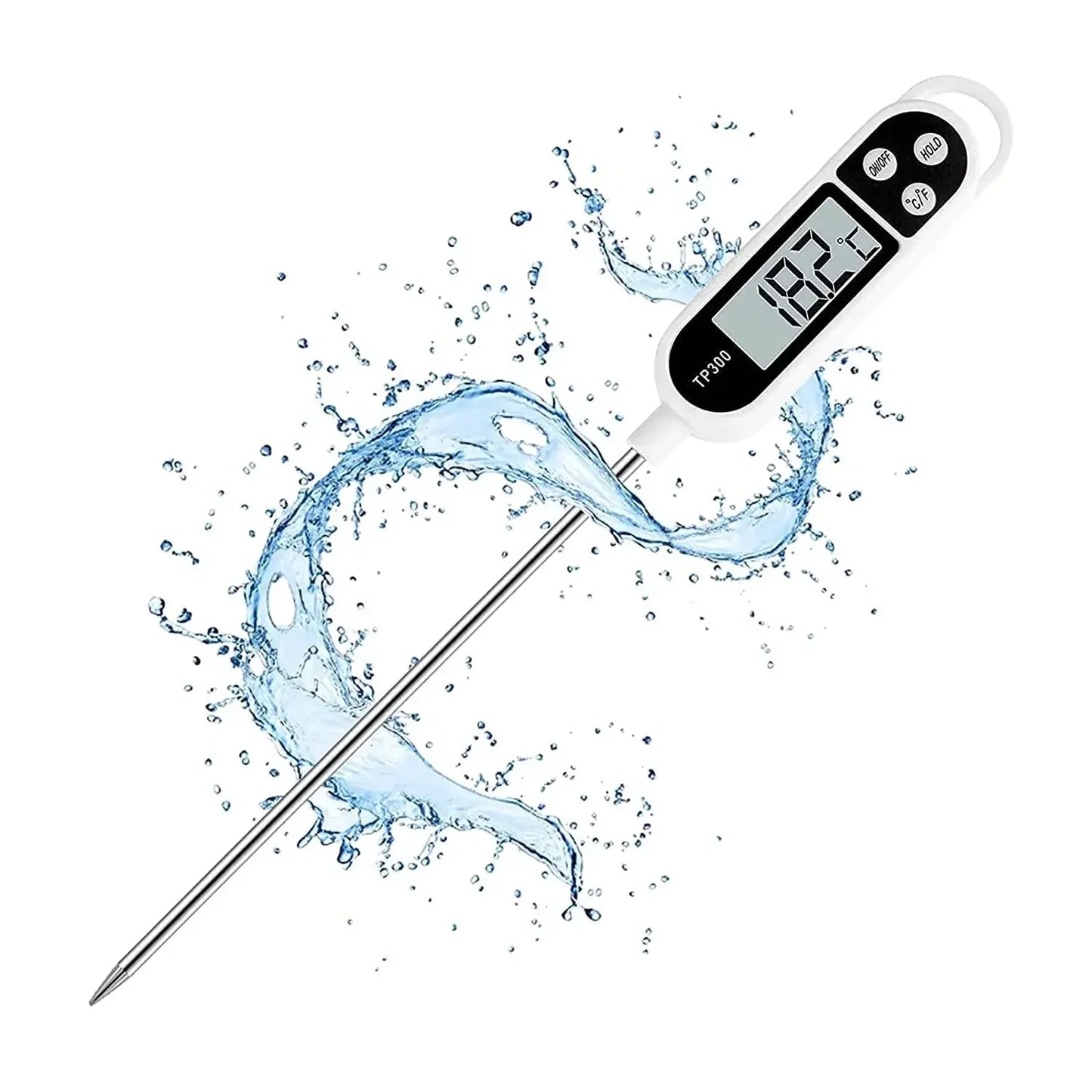 Stainless Steel Probe Thermometer | -50C To 300C | Battery Included | Milk