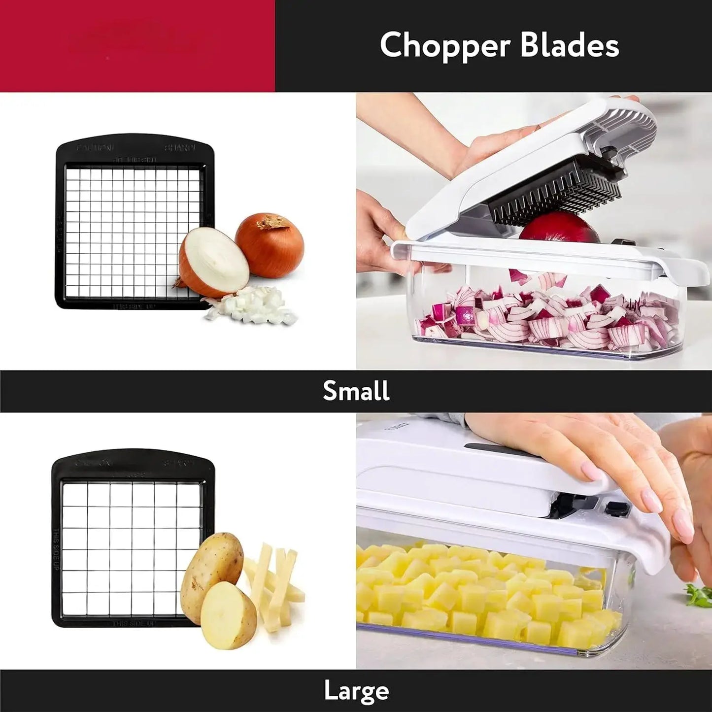 Vegetable Chopper | Spiral Cutter | With Container | One Size