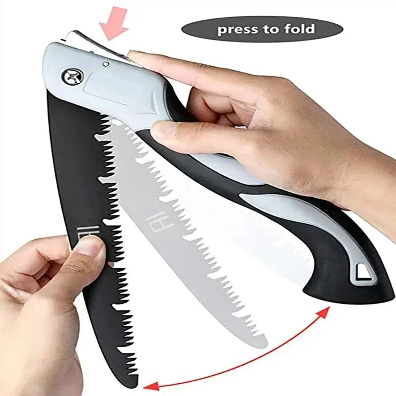 Folding Hand Saw | Stainless Steel Sk5 Blade | Pruning Log Garden Tool