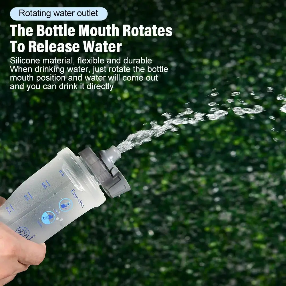 1L Folding Water Bottle TPU BPA-Free Collapsible Soft Flask Outdoor Sport Hiking Camping Running Portable Soft Water Bottle from PriceLows™