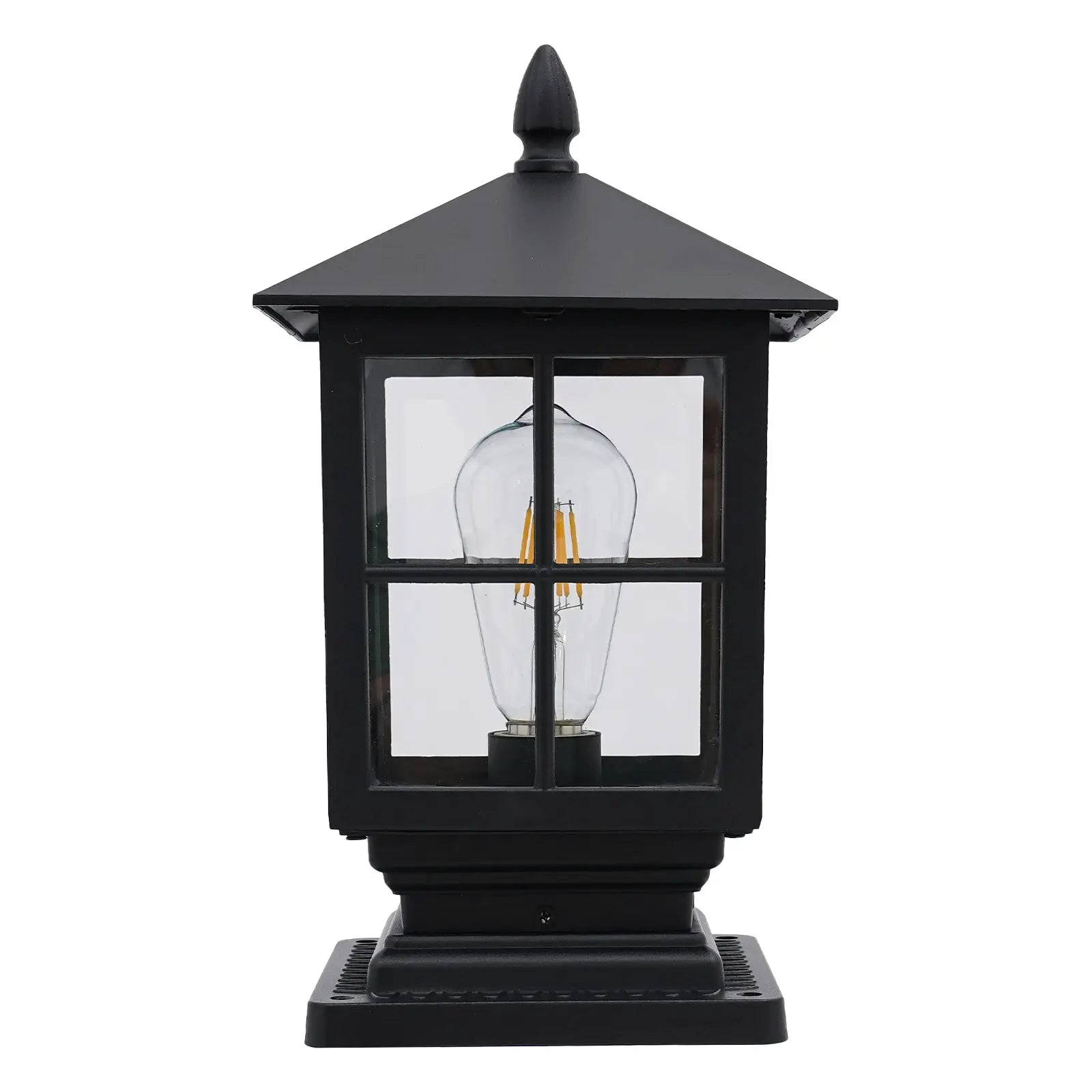 Retro and Elegant Post Light, Aluminum Alloy Post Light, Outdoor Post Lantern E27 for Indoor & Outdoor,Porches, Paths, Entrances from PriceLows™