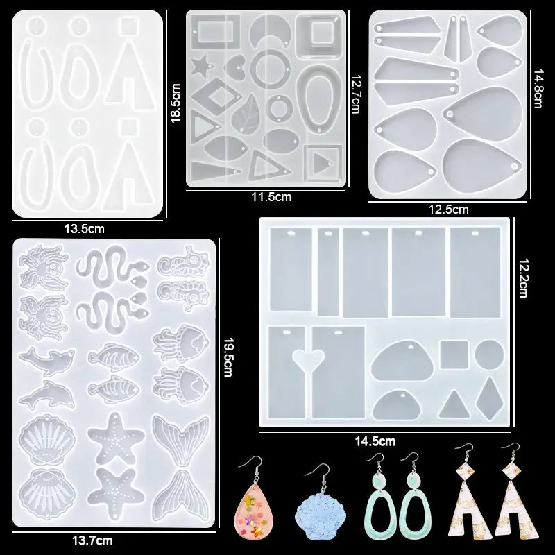 Resin Jewelry Making Kit | Dried Flowers Foil Earring Necklaces