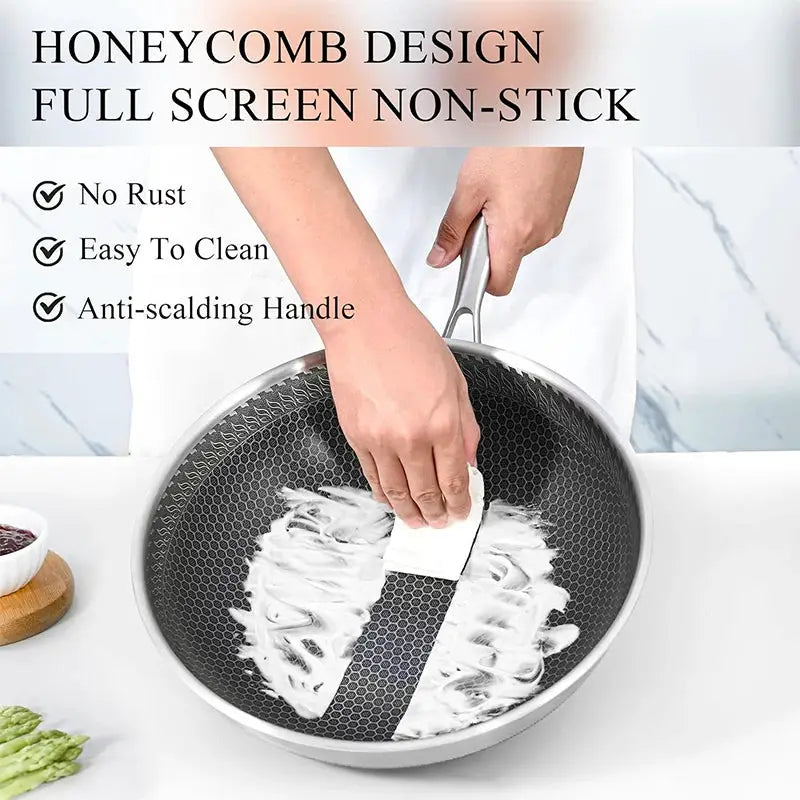 Wok Pan | 28 cm Diameter | Induction Compatible | Glass Lid Included