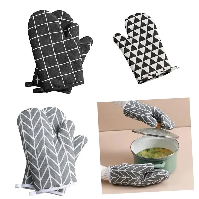 Oven Mitts | Heat Resistant | Non Slip Grip | One Size