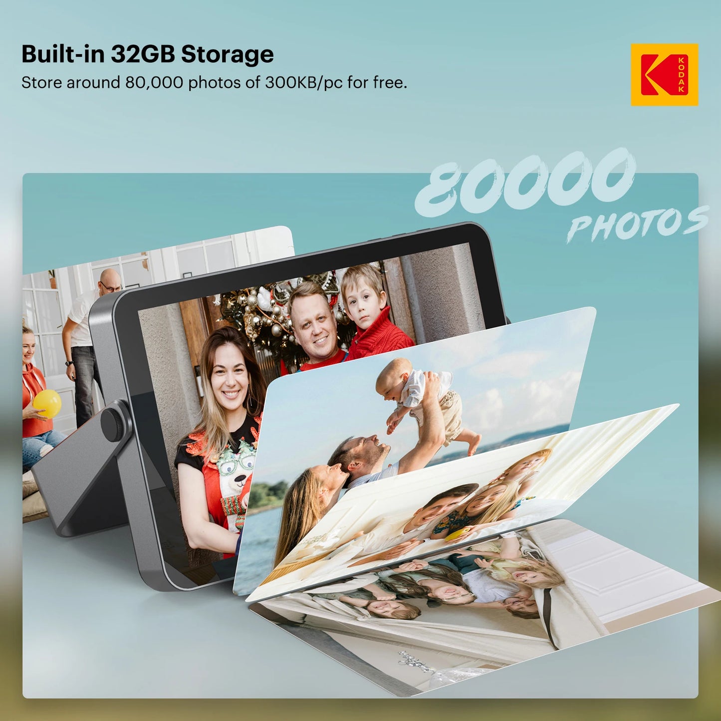 Kodak Digital Photo Frame | 10 Inch Display | WiFi Enabled | 32GB Storage