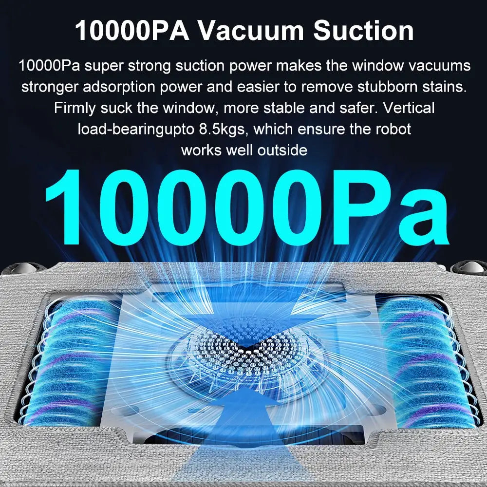 Window Cleaning Robot | 10000Pa Suction | Dual Roller Brushes | WD10