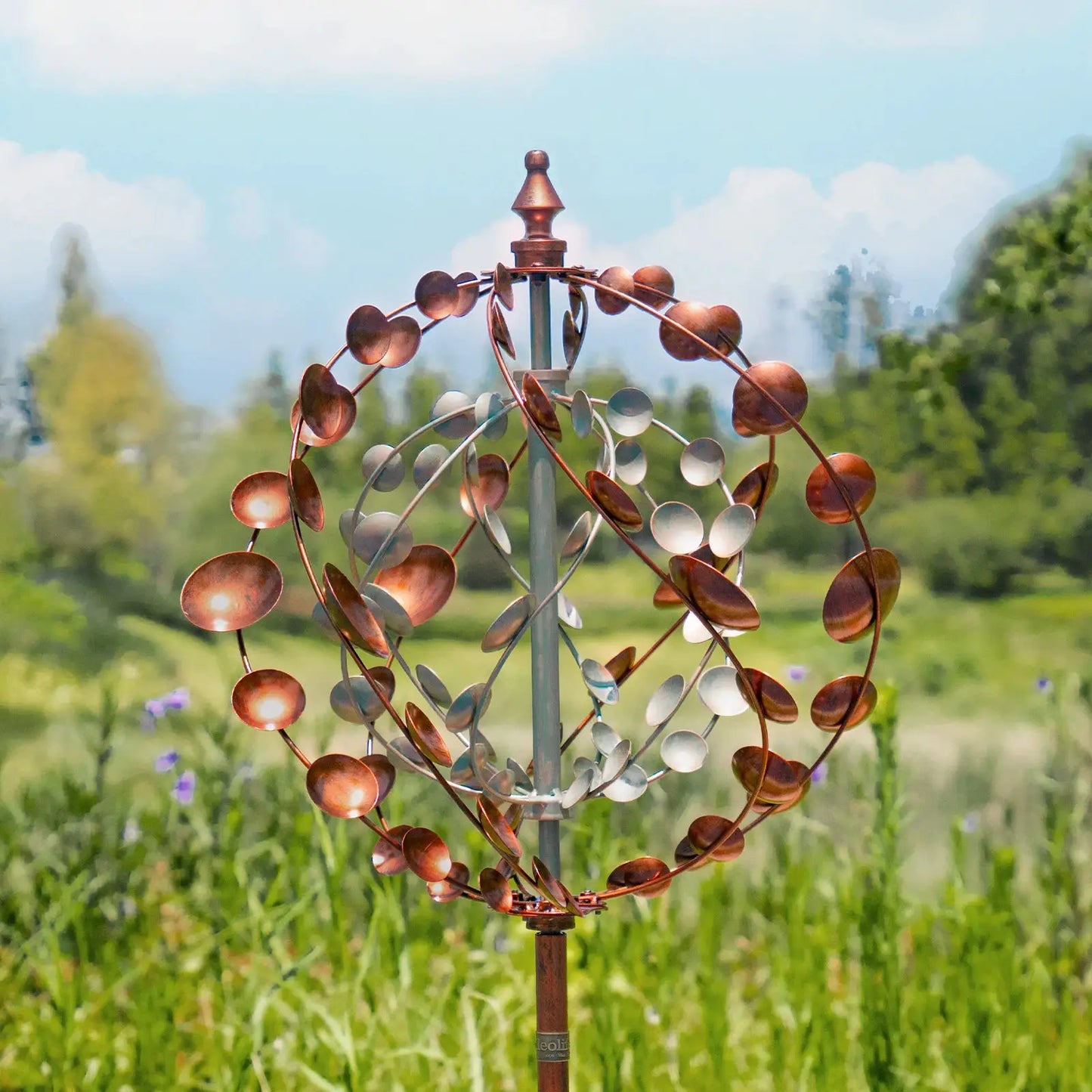 Wind Spinners Outdoor, 75" Large Metal Kinetic Wind Sculptures for Garden, 360 Degrees Swivel Yard Art with 2 Pcs Welcome Flag from PriceLows™