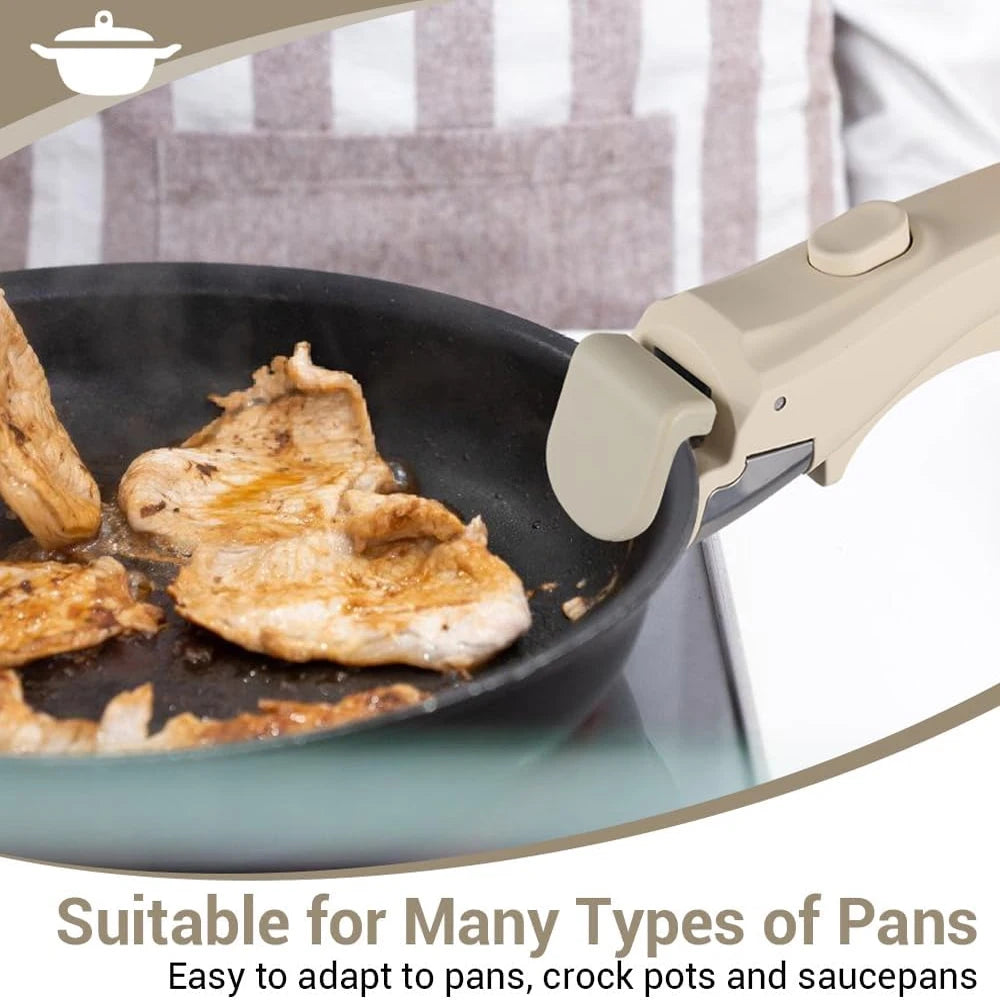 Removable Pan Handle | Nonstick | Detachable | Universal Pots Compatible