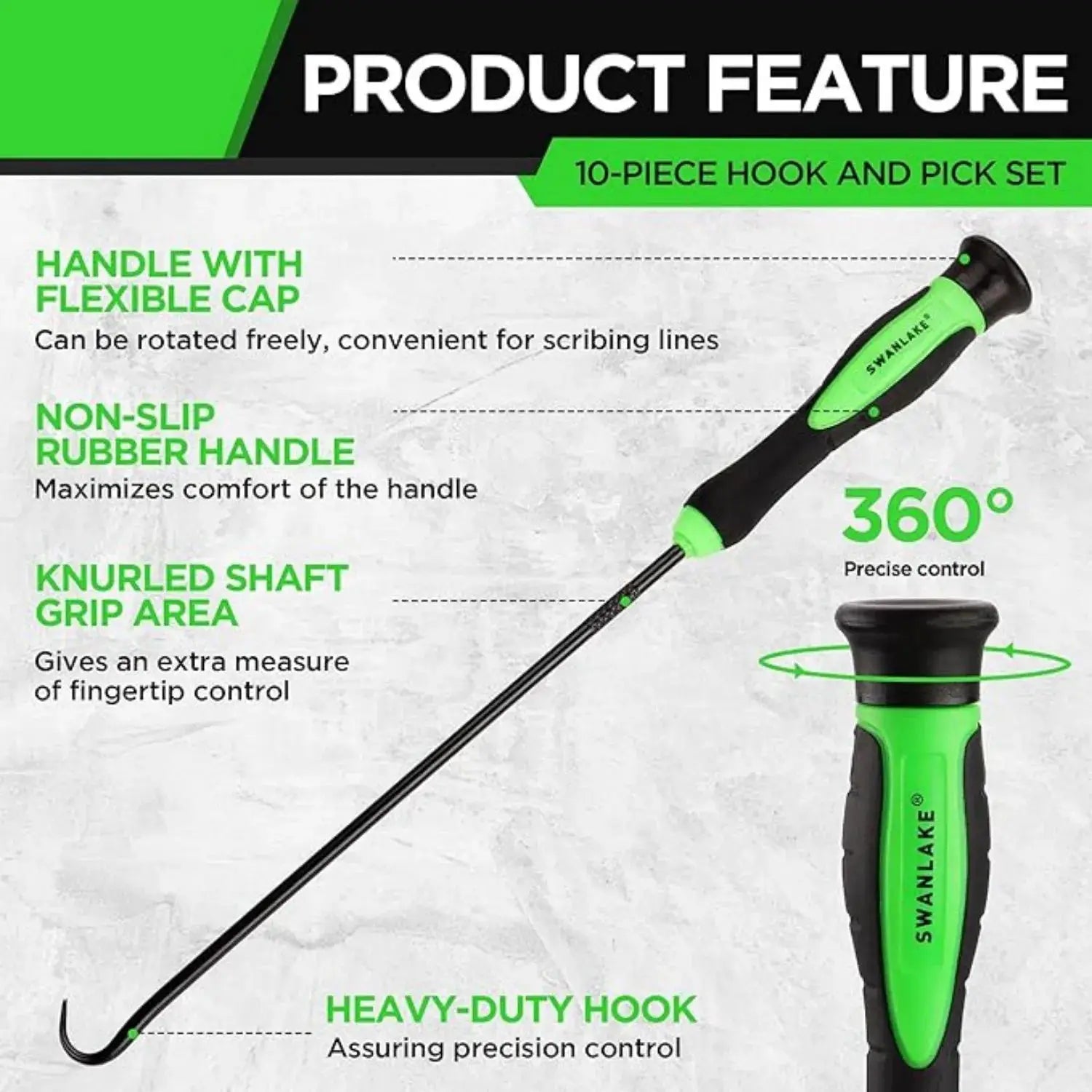 SWANLAKE Hook and Pick Tool, Pick Tool Set for Car Auto Oil Seal/O-Ring Seal Gasket Pick Hooks Puller Remover from PriceLows™