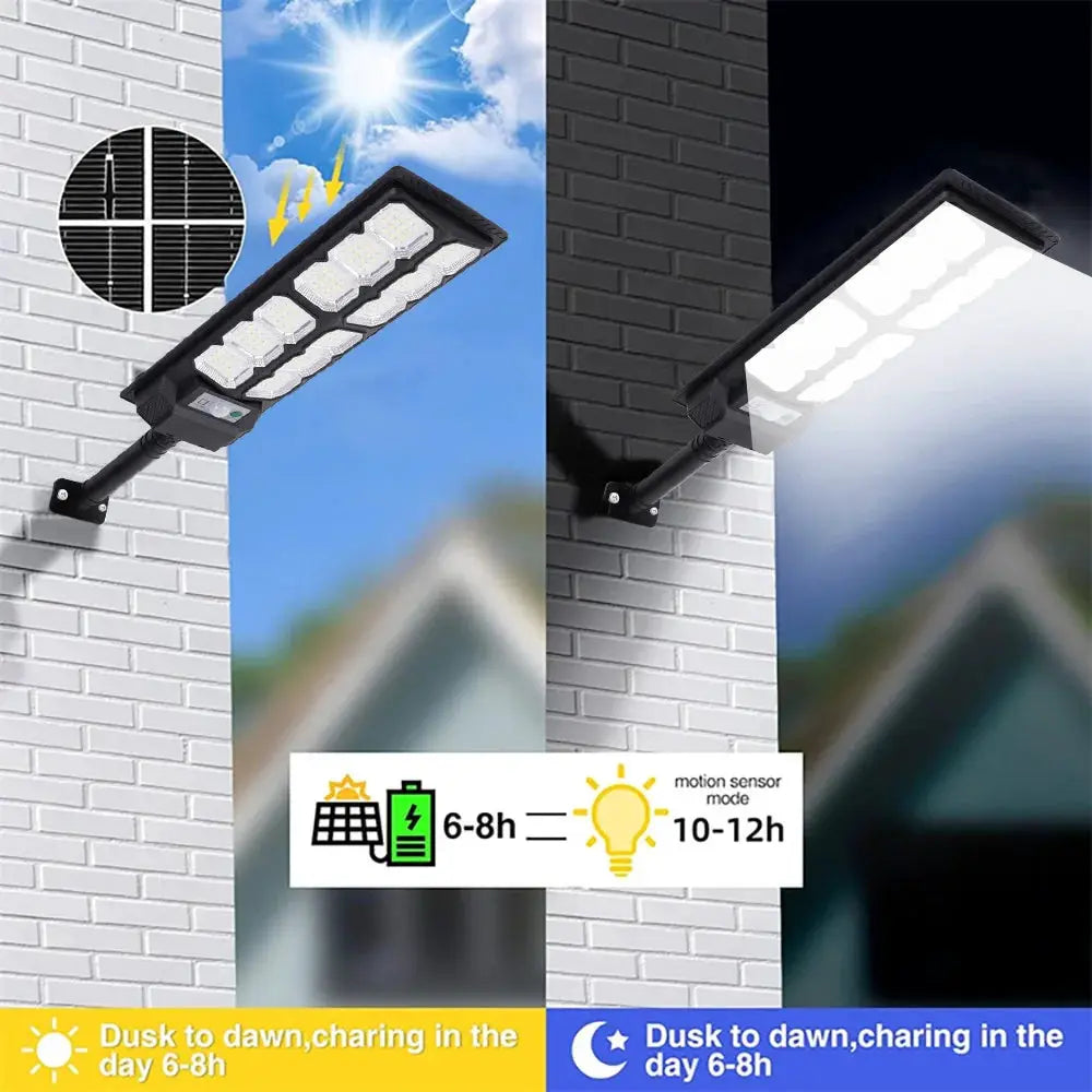 2-Pack Solar Street Lights Outdoor Waterproof 192LED Dusk to Dawn Solar Flood Lights with Motion Sensor Solar Parking Lot Lights from PriceLows™