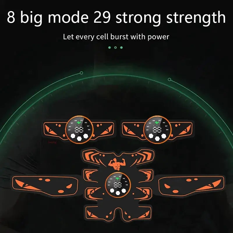 EMS Ab Stimulator | 6 Pack Muscle Toner | Battery Powered