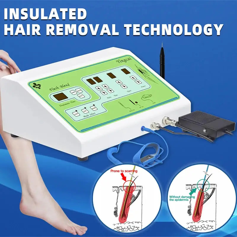 Portable Electrolysis Epilator | Painless Hair Removal | Electric Needle | 5 Lamp Heads