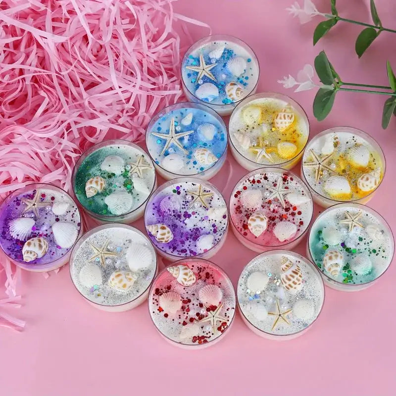 Scented Candle Set | 6-Piece Soy Wax Seashell | PriceLows™