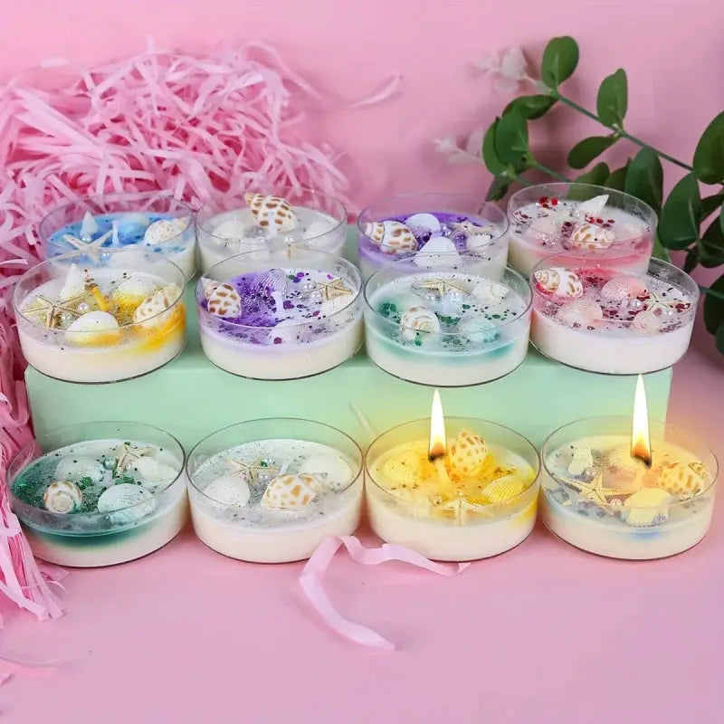 Scented Candle Set | 6-Piece Soy Wax Seashell | PriceLows™