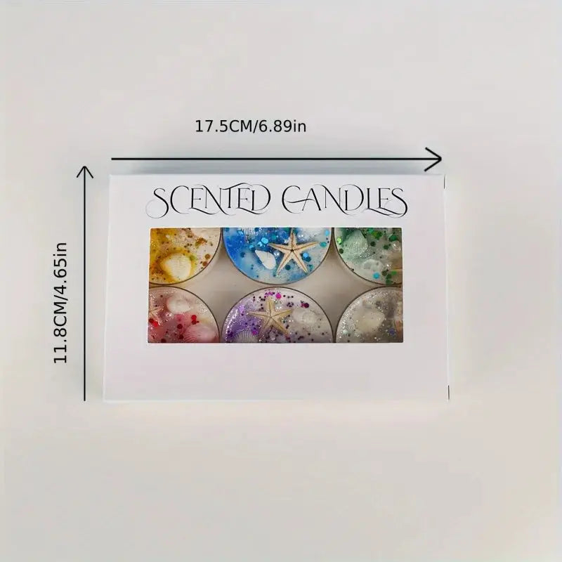 Scented Candle Set | 6-Piece Soy Wax Seashell | PriceLows™