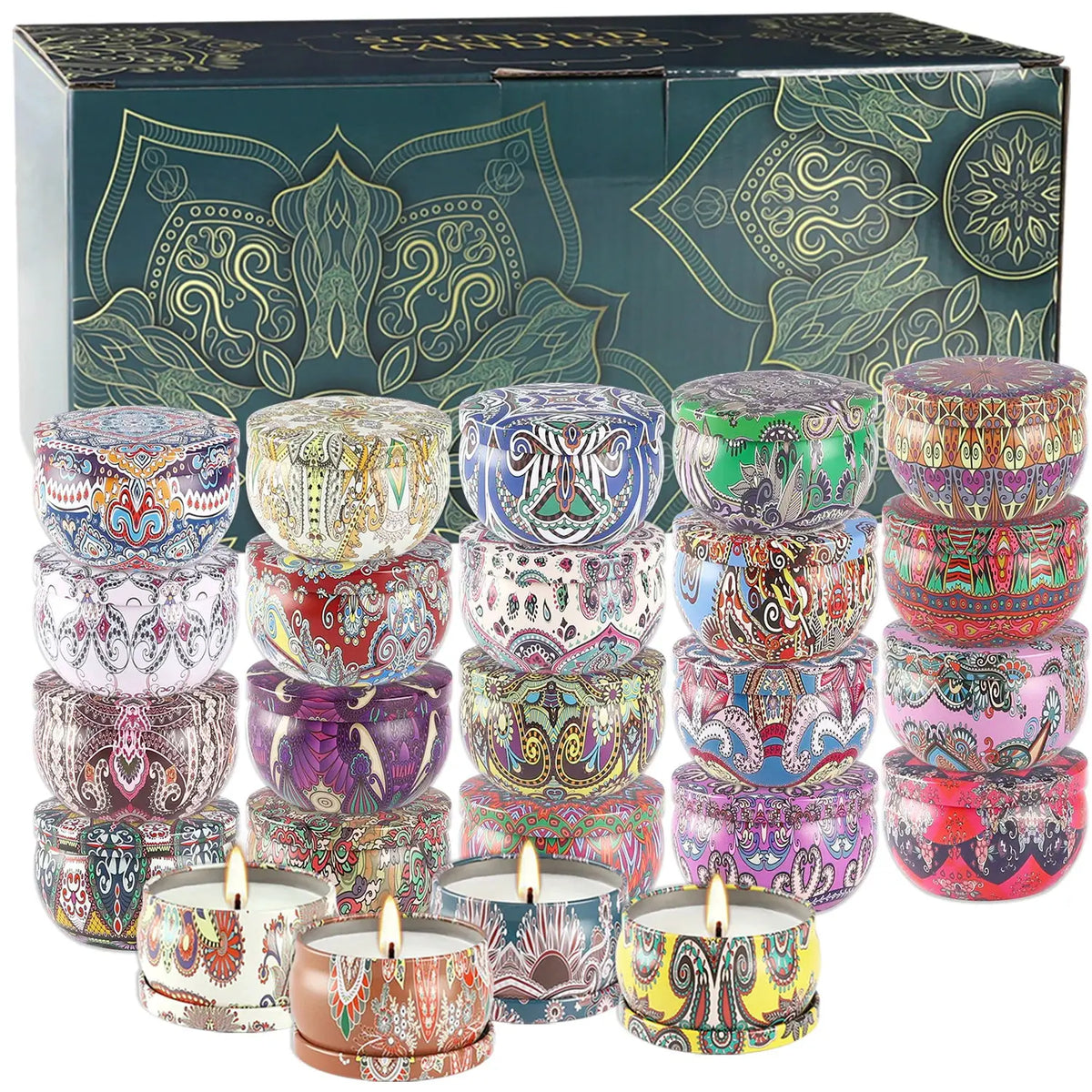 Scented Candles | 24 Pack Flower Shape | PriceLows™