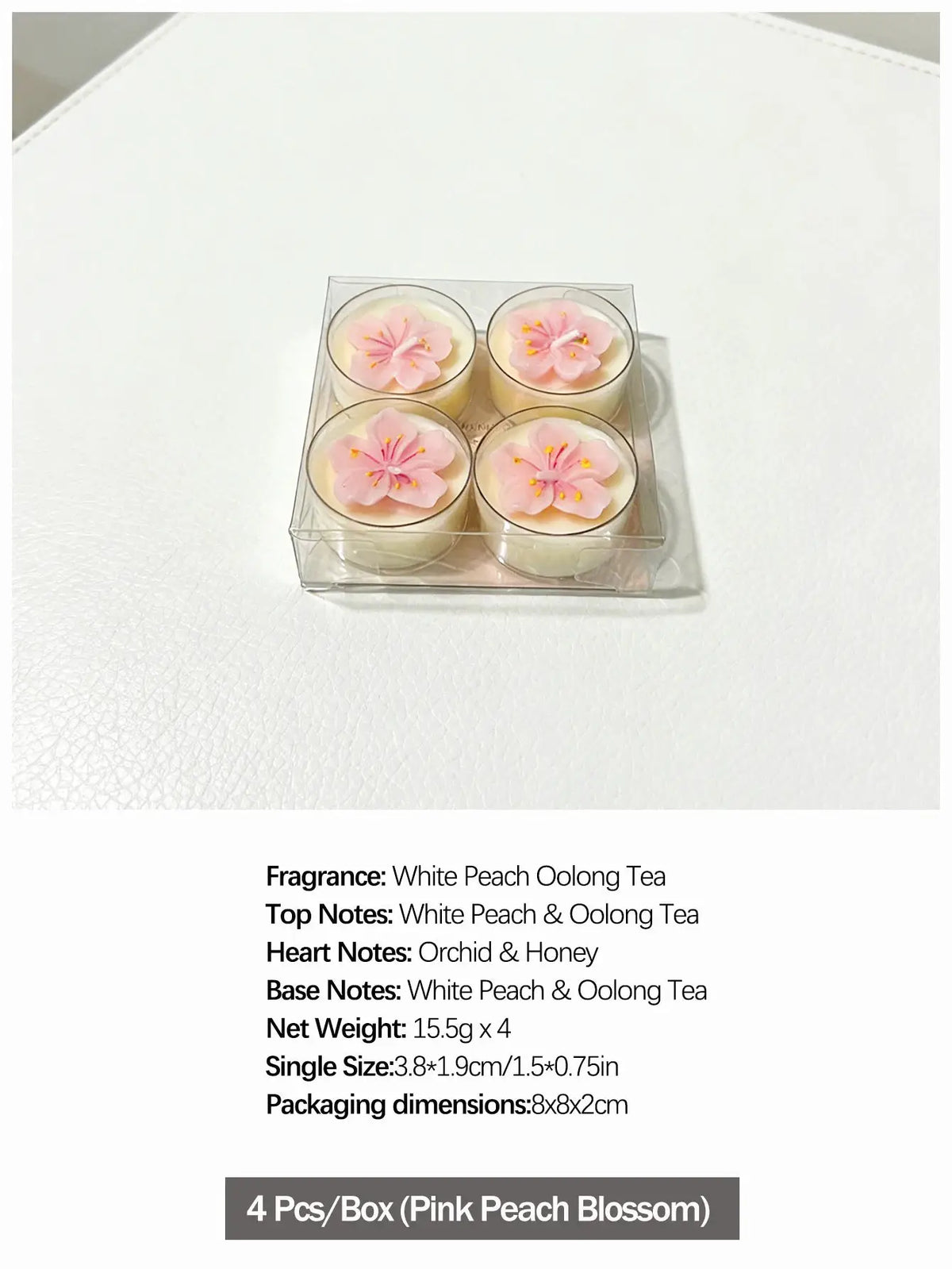 Scented Soy Wax Candles | Pink Peach Blossom 4-Pack | PriceLows™