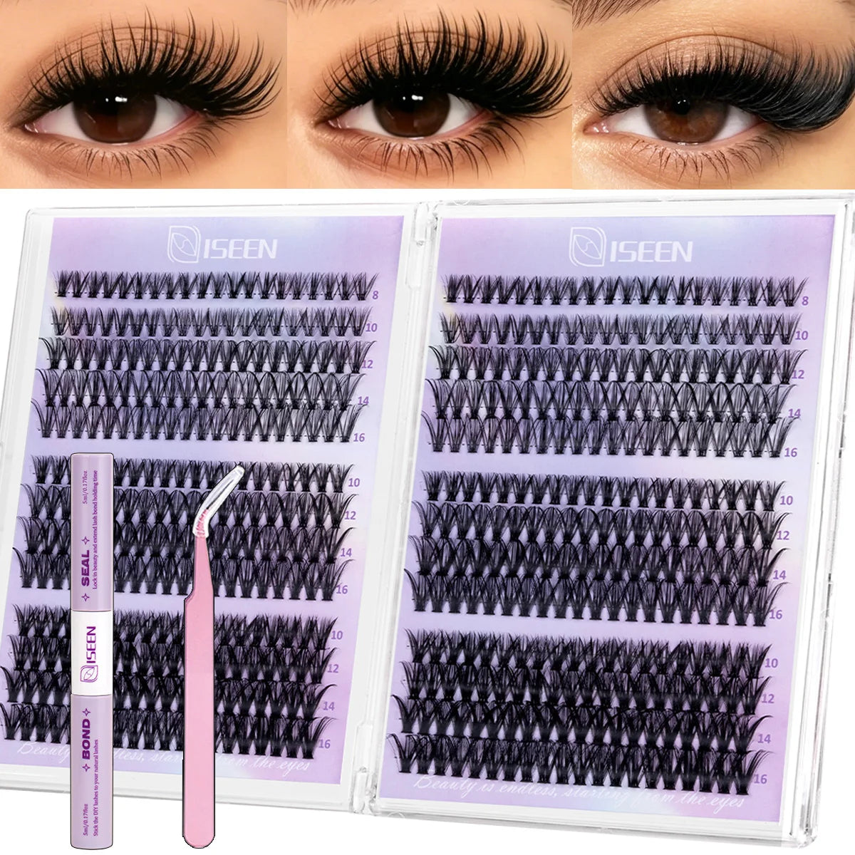 Lash Clusters Kit | 8 To 16Mm C Curl | Wispy Natural Set