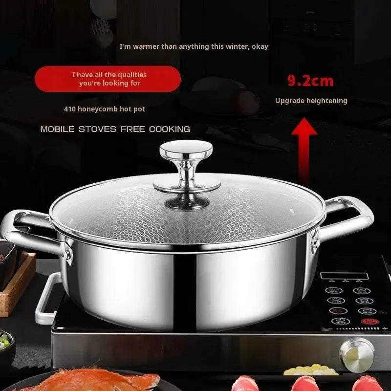Stainless Steel Soup Pot | 3-4L Capacity | 28 cm | Gas And Induction Compatible