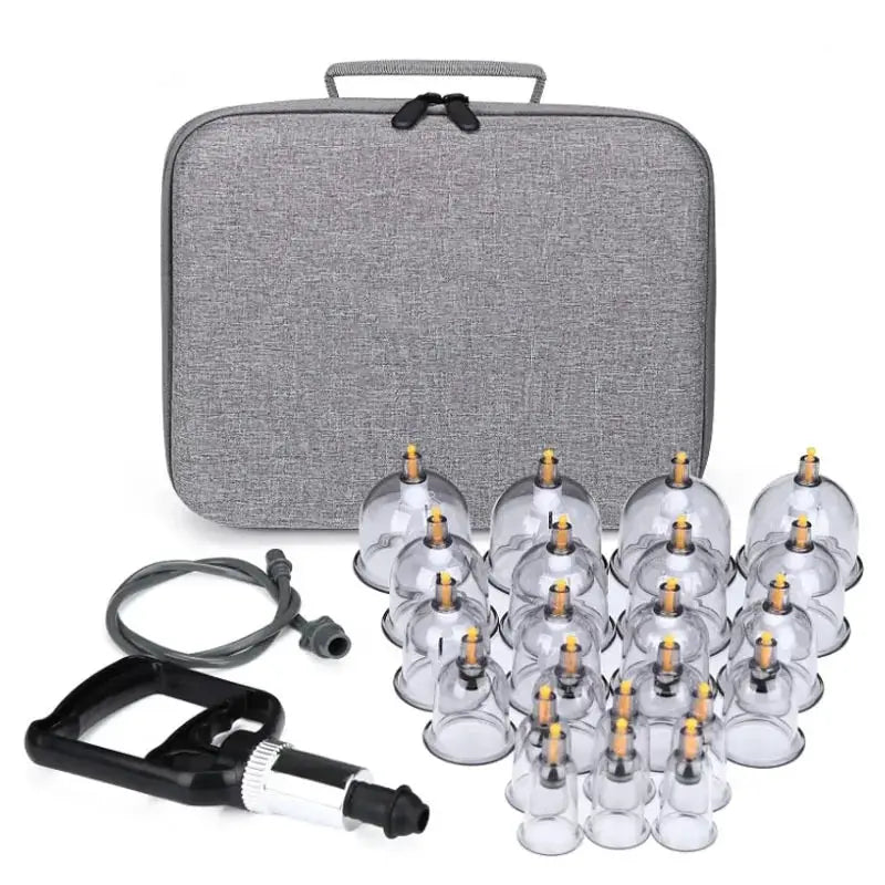 24 Pc Massage Cupping Set | Vacuum Therapy Cups With Hand Pump