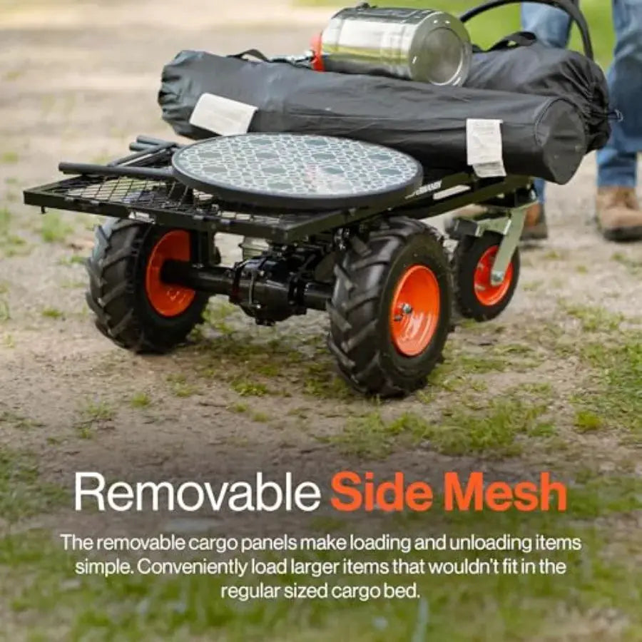 Electric Utility Service Cart 48V DC Powered Wheelbarrow with 660Lbs Load Ccity and 1000Lbs+ Hauling Strength for Farm Garden A from PriceLows™