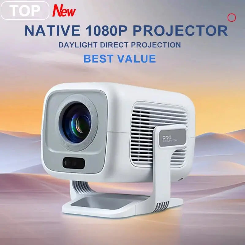 Portable Projector | Native 1080P | WiFi6 Bluetooth | Android OS