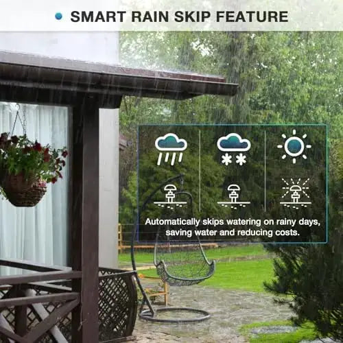 4-Zone Smart Sprinkler Controller with Weather Intelligence & App Control – Save Water, Rain Skip from PriceLows™