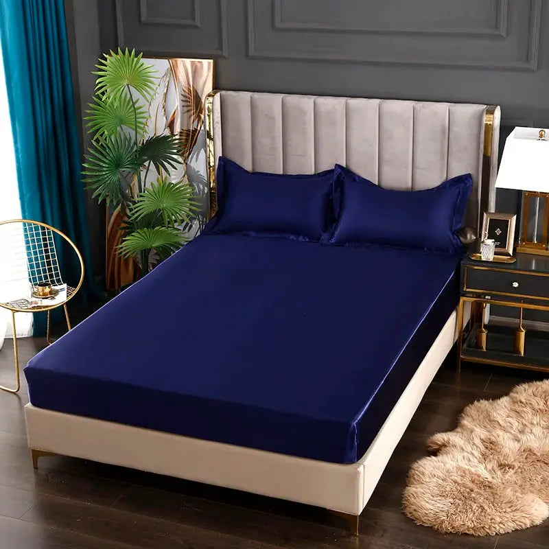 Satin Fitted Sheet | 35cm Deep Pocket | Elastic Hem | 140x200 King