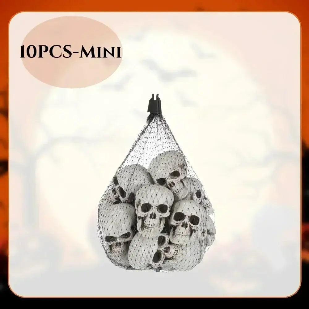 Mini Plastic Halloween Skulls | Rigid Build | Compact Shape | 2 Scale Options