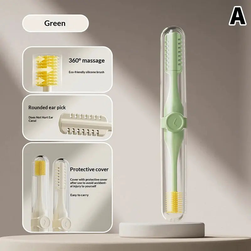 1pcs Double-Ended Nose Silicone Brush Manual Nose Hair Trimmer Portable Hair Scraper Shaving Nose Hair Neus Trimmer Men Ear Pick from PriceLows™