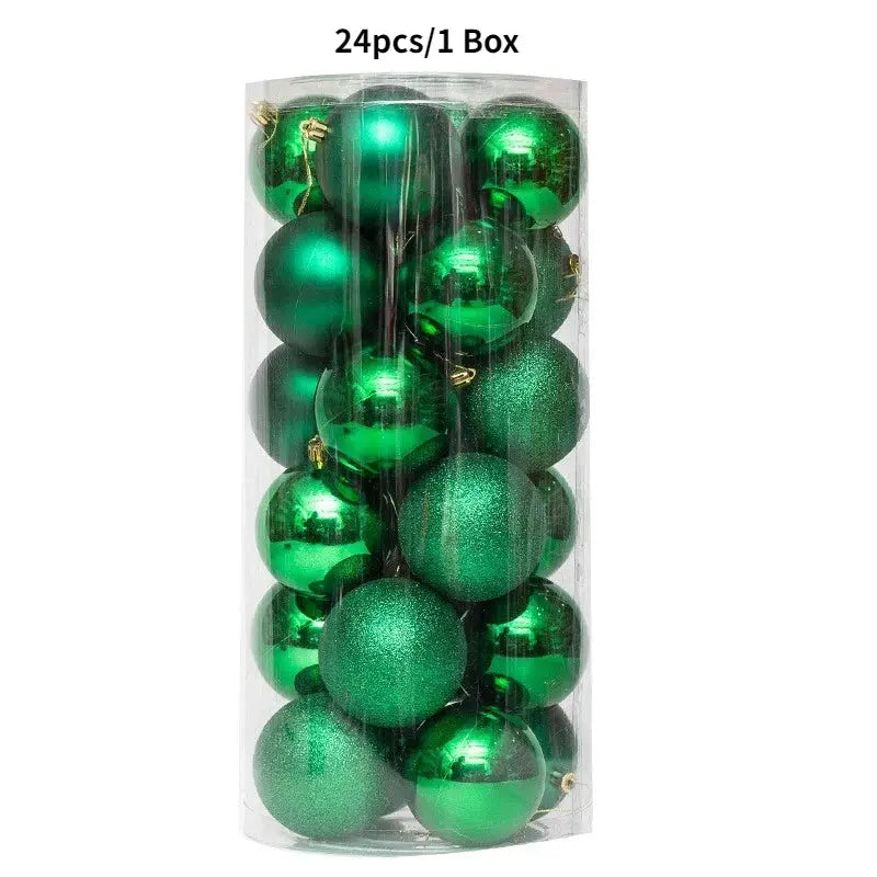 Christmas Tree Ornaments | Plastic Baubles | Indoor Decor | 24 Or 36 Pcs