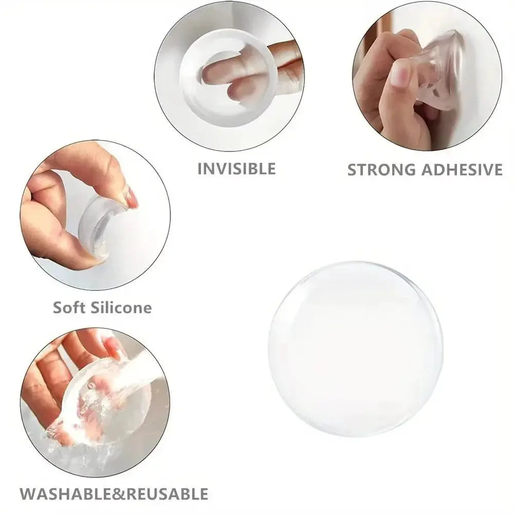 Clear Rubber Door Stopper | Wall Protector | Self Adhesive | Door Handle Bumper