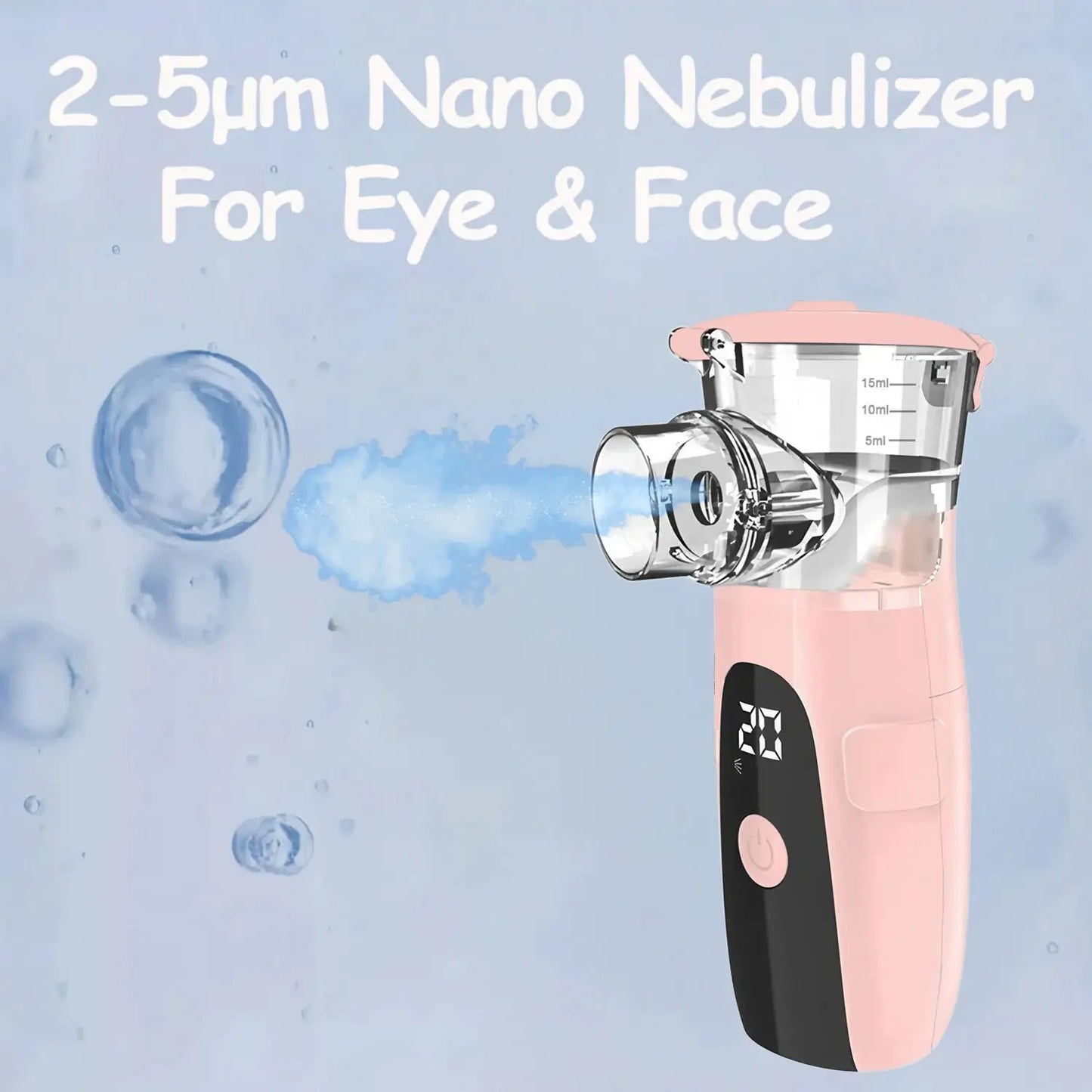 Mini Portable Facial Steamer | Nano Cold Spray | Hydrating Beauty Humidifier