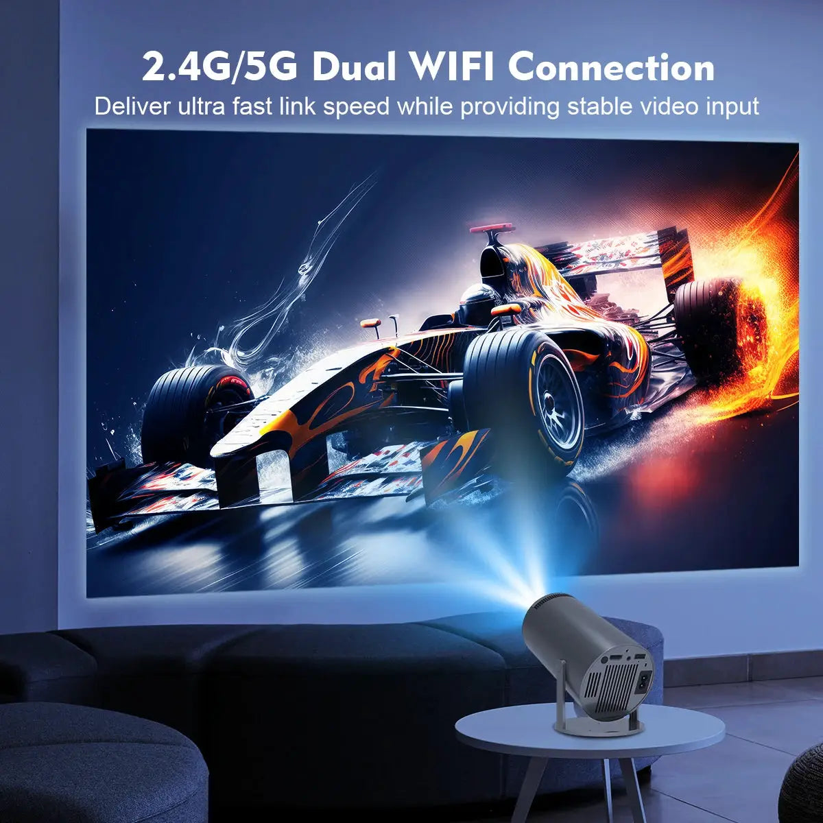 Portable Projector | 290 ANSI Lumens | Android 14 | 720P