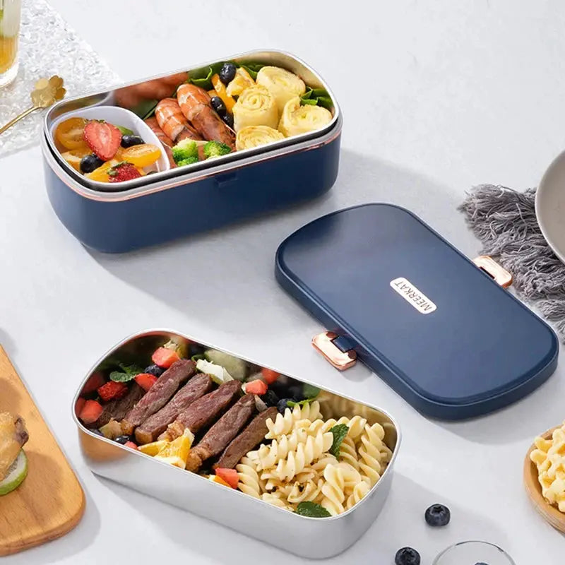 900ml Electric Lunch Box Water Free Heating Bento Box Portable Rice Cooker Thermostatic Heating Food Warmer For Office 220V from PriceLows™
