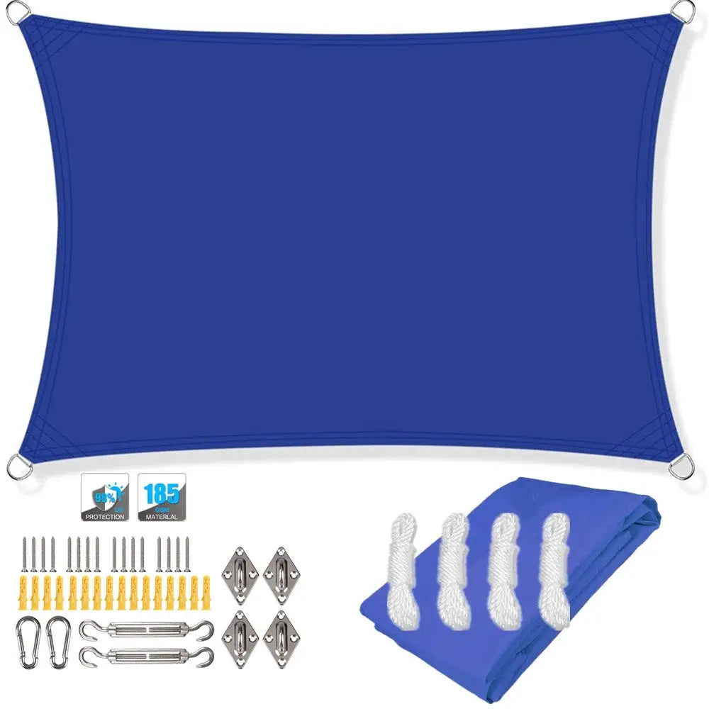 Rectangle Sun Shade Sail | Waterproof Oxford Canopy | UV Blocking Outdoor Shelter